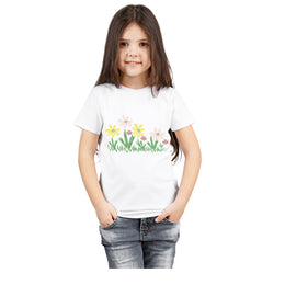Hand-Drawn Spring Flowers Kids' T-Shirt