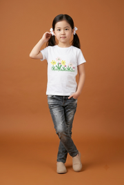 Hand-Drawn Spring Flowers Kids' T-Shirt