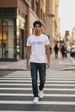 Retro Pixel Text Graphic Tee – White