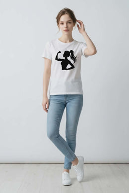 Girl Power Silhouette Statement T-Shirt
