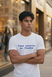 Retro Pixel Text Graphic Tee – White