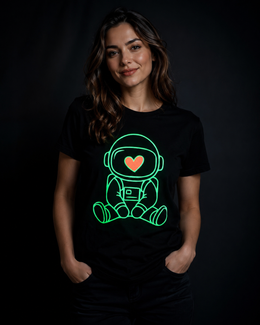 Glow in the Dark Astronaut Women’s T-Shirt | PrintDistrict.dk