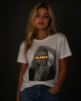 Silence – Women’s Glow in the Dark Graphic T-Shirt