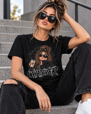 Whatever Women’s Graphic T-Shirt – Black & White