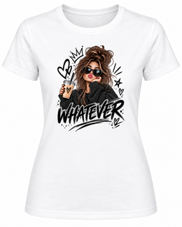 Whatever Women’s Graphic T-Shirt – Black & White
