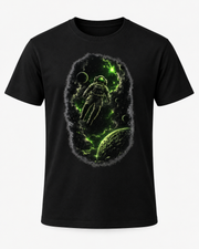 Neon Orbit Men’s Graphic T-Shirt – Black