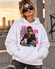 Good Girls Bad Thoughts Women’s Graphic Hoodie – White
