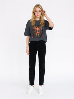 Neon Muse Oversized Graphic T-Shirt – Dark Grey