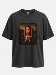Neon Muse Oversized Graphic T-Shirt – Dark Grey
